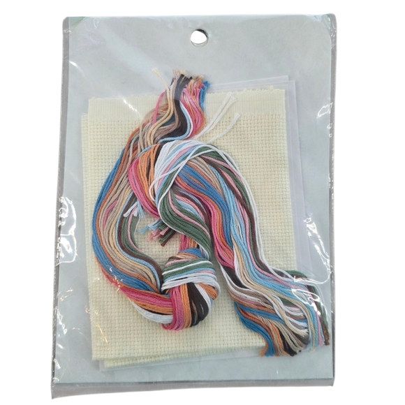 Vintage 1992 Sunset Jiffy Counted Cross Stitch Kit - A Friend is a Treasure New - Picture 4 of 4